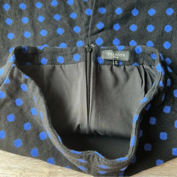Talbots Polka Dots Wool Blend  Pencil Skirt - Picture 3 of 11